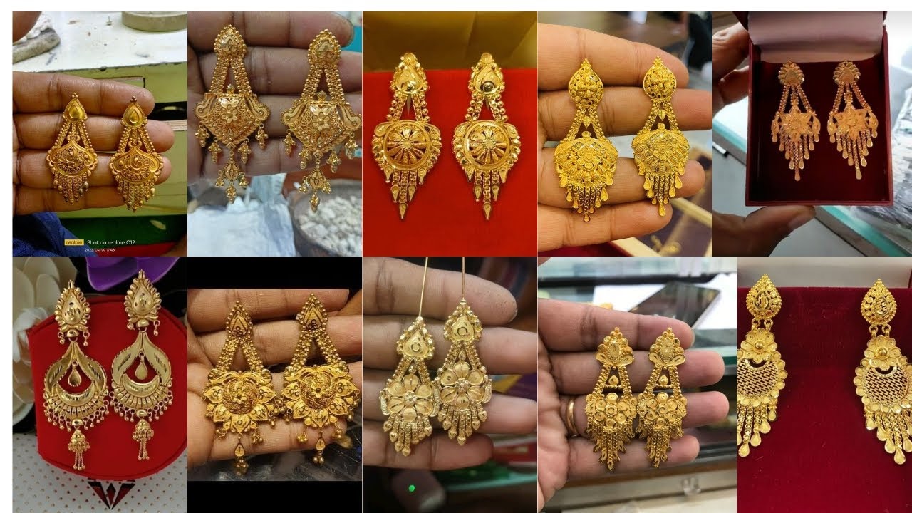 Latest Gold Earrings Design with Weight and Price ll Gold Jhumka Design ll Sone ka Earrings Designs