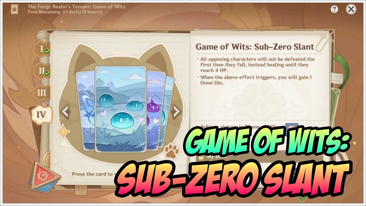 Game of Wits: Sub-Zero Slant at TCG (The Forge Realm's Temper) - Genshin Impact