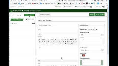 LimeSurvey Introduction 1