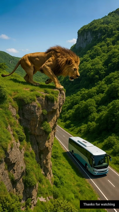A lion saved all the passengers 😰 #story #cuteanimals #shortsfeed