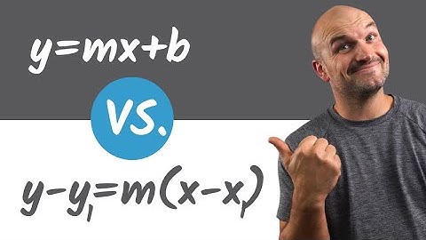 Slope Intercept vs Point Intercept