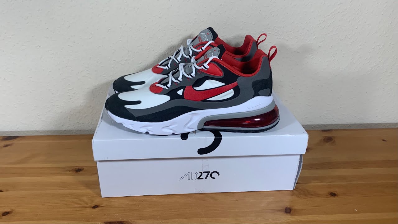 Nike Air Max 270 React sneakers in black/red