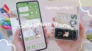 cute green theme 🌿 (galaxy z flip 4) ☁️ screenshot 4