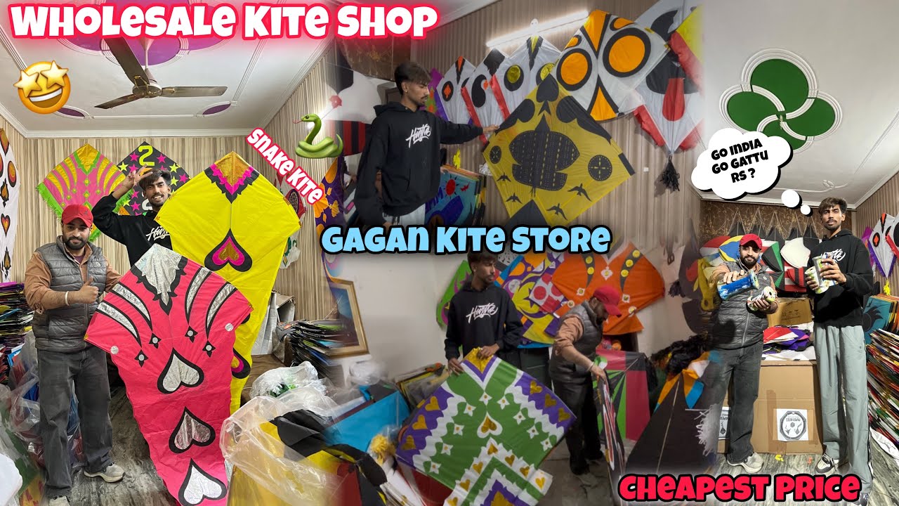 Wholesale Kite Shop In Amritsar 😍 || Gagan Kite Store 🪁 || Cheapest Price 😲 || Go India Go Gattu 