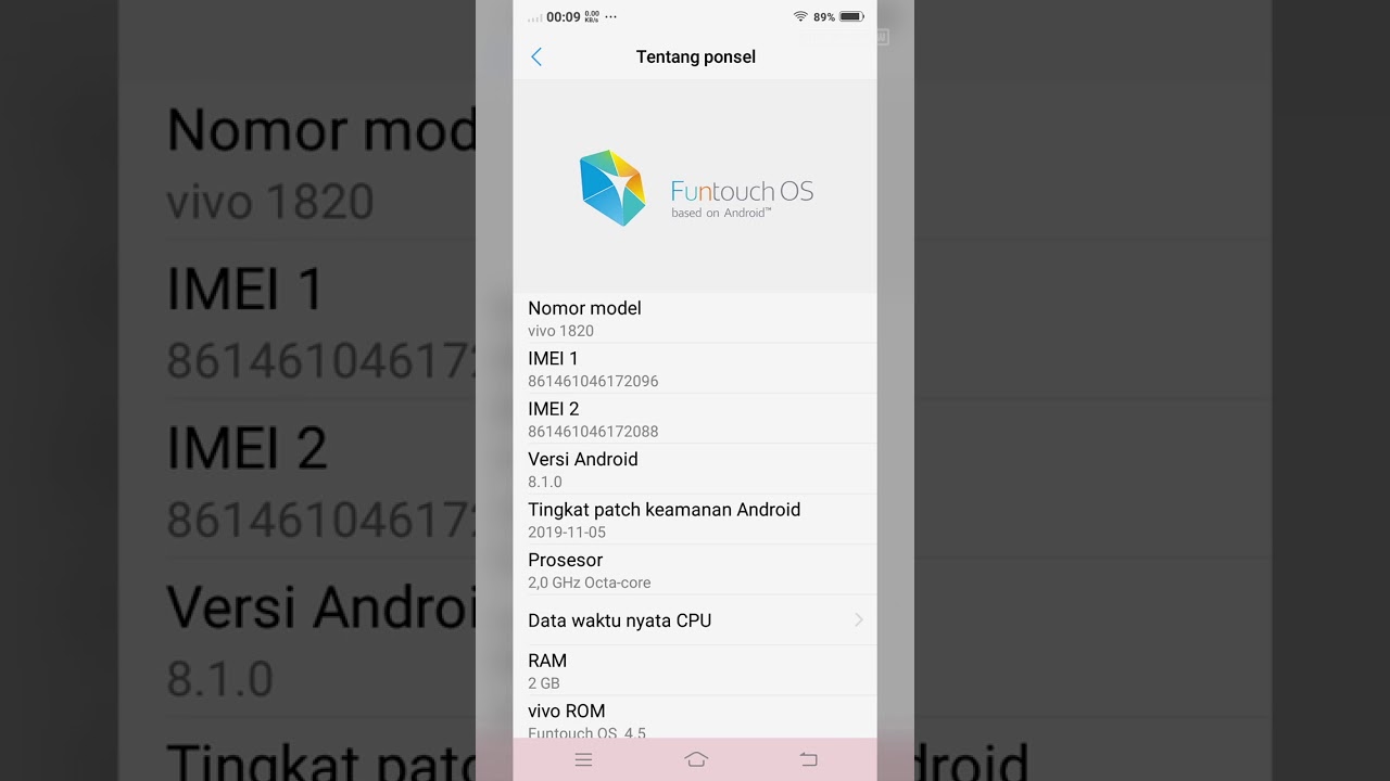 Cara Cek Versi Android di HP VIVO - Tanpa Download Aplikasi - YouTube