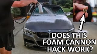 Does the 1.1mm Orifice Nozzle Foam Cannon Hack work? Unexpected Results.