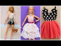 5 Easy and Beautiful DIY Barbie Doll Dresses | Gown for Barbie