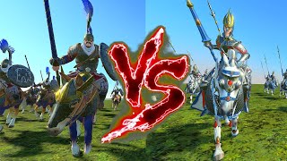 Winged Lancers VS Silver Helms. Total War Warhammer 3