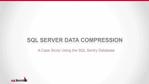 SQL Server Data Compression with SQL Sentry