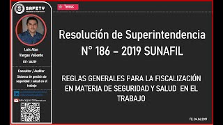 R.S. N° 186 - 2019 Sunafil