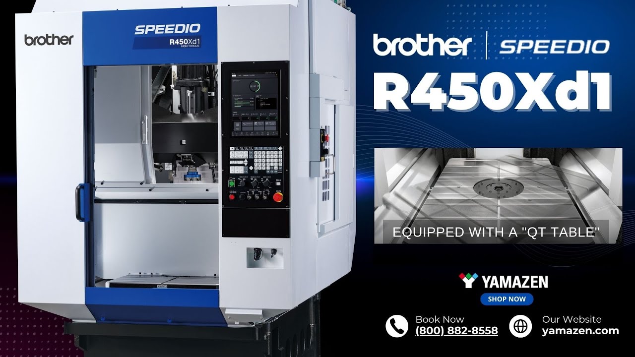 Brother SPEEDIO R450Xd1: Demo on 6061 T6 Aluminum - YouTube