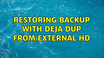 Ubuntu: Restoring backup with Deja Dup from external HD (2 Solutions!!)