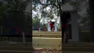 Showing buddy the ropes building a deck