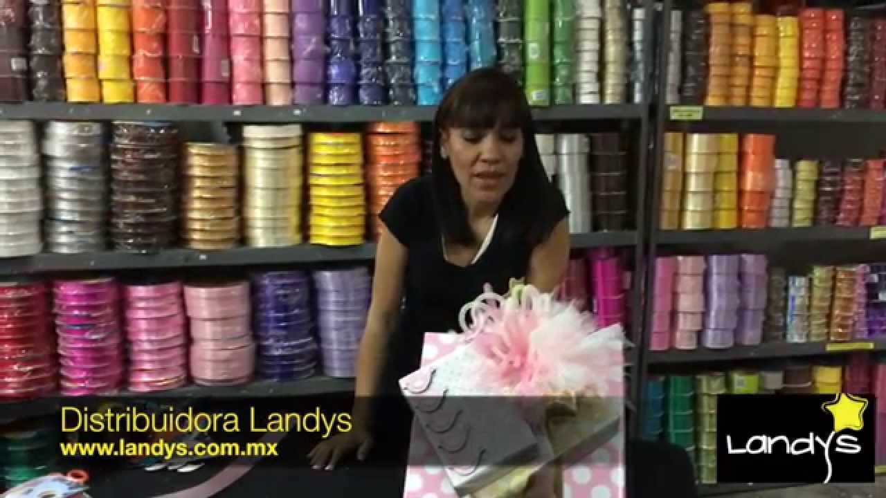 Como hacer una envoltura para bebe~ 3 regalos en cascada, rosa con blanco, con pajaritos