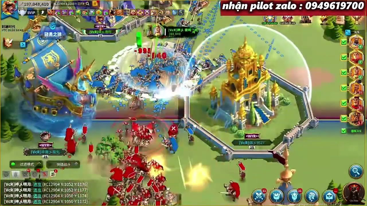 kvk pass 4 đánh đã tay thật #rok #rokf2p