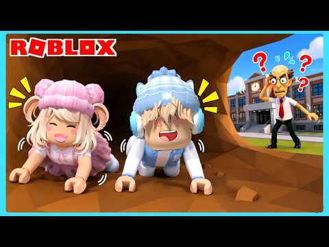 Evil Teacher! My Little Sister and I Escape School in Roblox ft @Shasyaalala