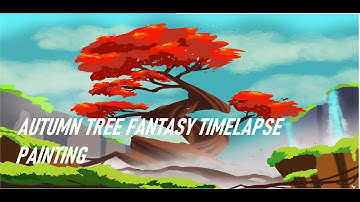 AUTUMN TREE FANTASY TIMELAPSE I PROCREATE I DIGITAL ILLUSTRATION
