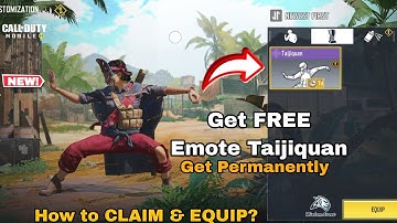 How to Get FREE Emote Taijiquan | How to CLAIM & EQUIP | Get Taijiquan MVP EMOTE Permanently 2024