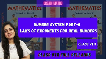 Laws of exponents for real numbers | class -9th chapter-1 | Dream maths