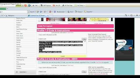how to get a cool myspace layout