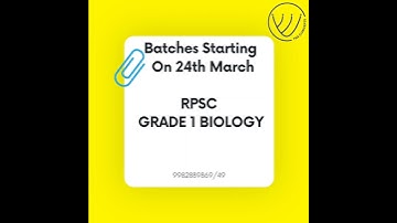 RPSC FIRST GRADE BIOLOGY