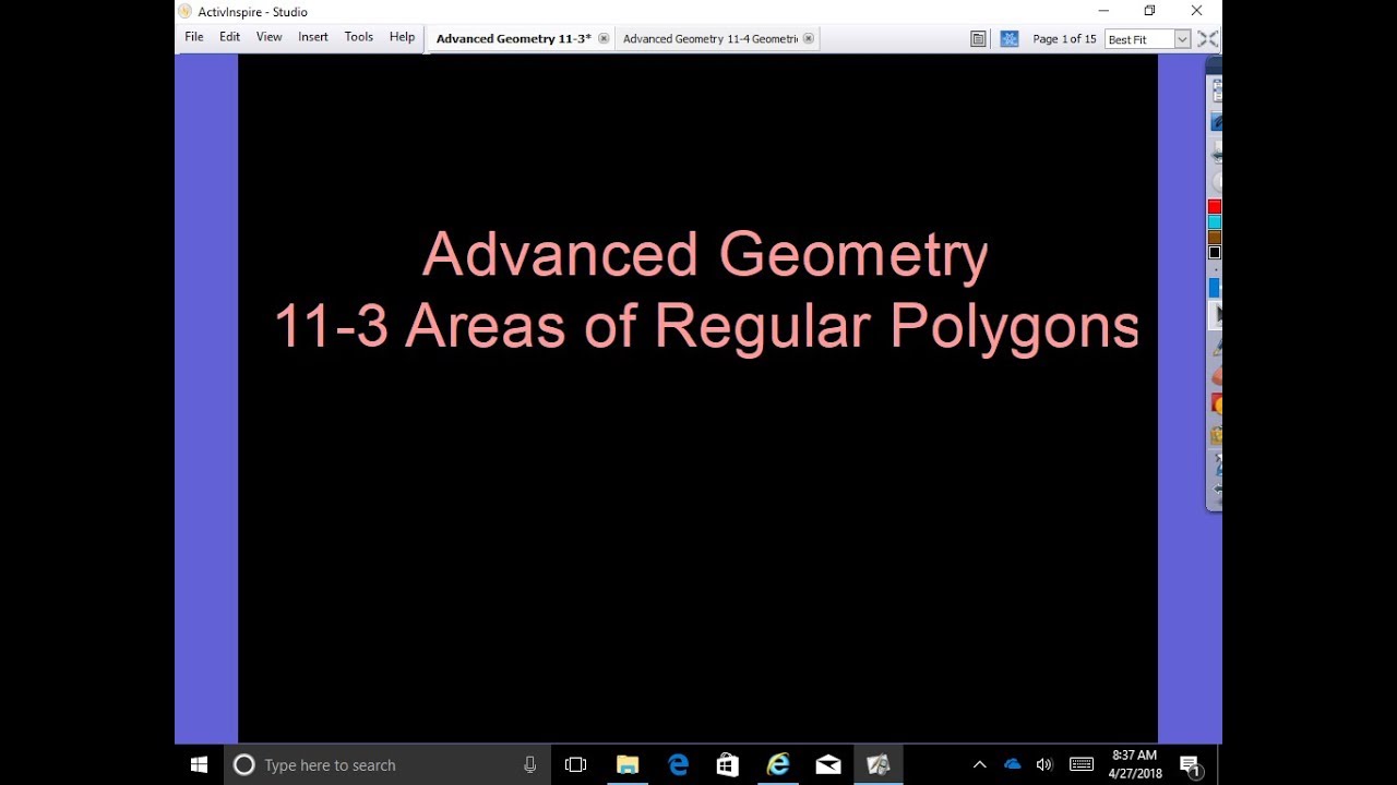 11.3 Areas of Regular Polygons Part 2 - YouTube