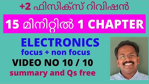 PLUS TWO PHYSICS REVISION ELECTRONICS