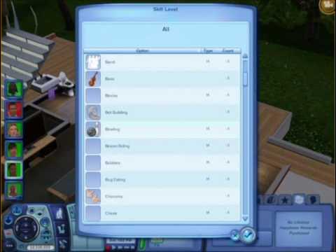 The Sim 3 Skill Cheats And MasterController 