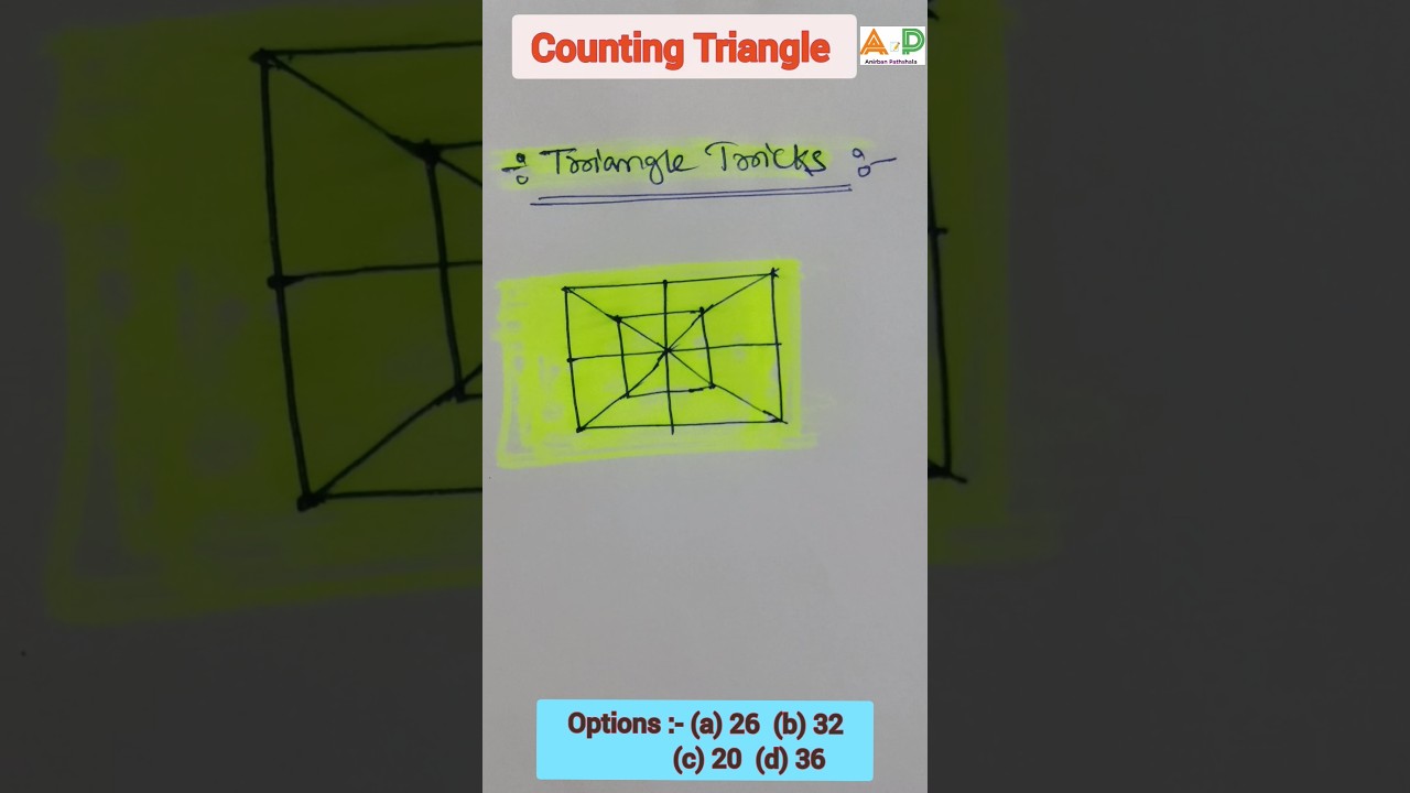 Triangle Counting Tricks || Reasoning Short Triangle || Reasoning 