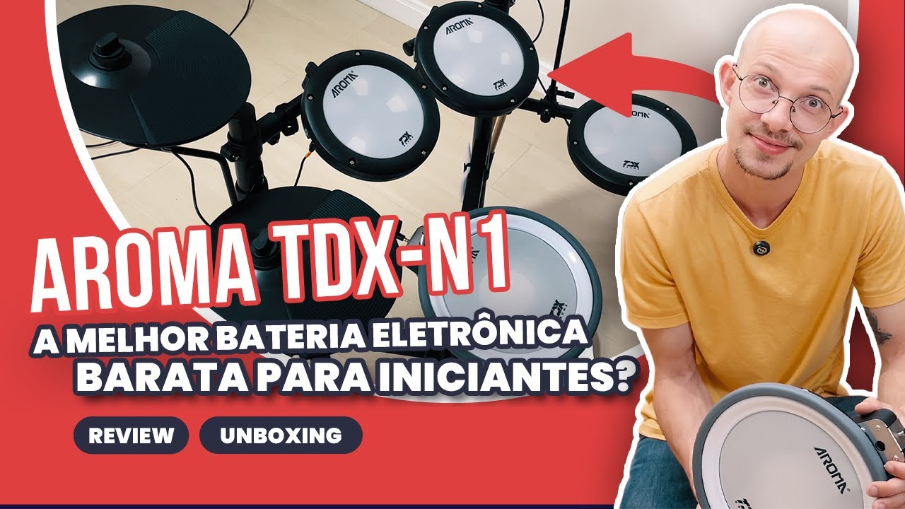 Aroma TDX-N1: Bateria eletrônica BARATA para iniciantes! - Unboxing ...