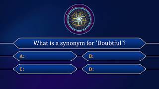 Who Wants To Be An English Master? SYNONYM Quiz.