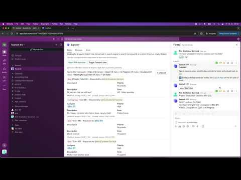 User overviewing and managing tickets - video from Suptask