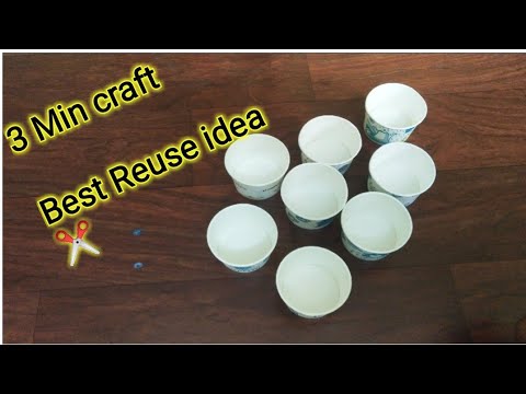 Paper cup craft ides/best reuse idea/ easy organizer/DIY/3 min craft ...