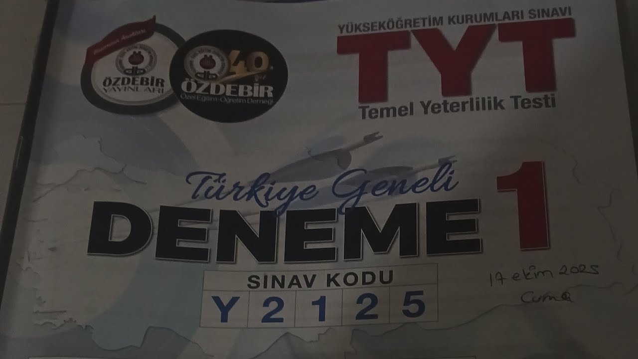 Özdebir 1 tyt yorumum:) KENDİNİ TEBRİK ET!