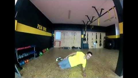 Prancha lateral com apoio dos joelhos - Os exercícios do Miguel