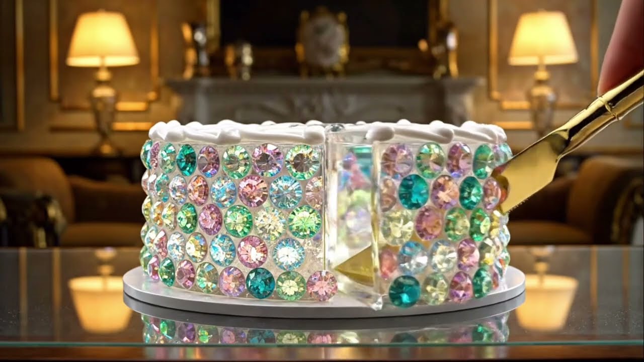 ★ASMR★ 美しいガラスのデザートを切る音 Cutting Beautiful Glass Desserts  #asmr #glasscutting #cuttingsounds