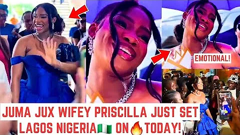 Juma Jux Wife Priscilla in Tears of Joy as over 10,000 fans out 4 her Event in Lagos Nigeria🇳🇬 Today