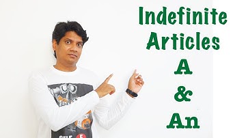Video # 7: Indefinite Article (A, An)