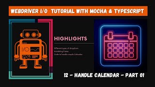 #12 |  Handle Calendar Part1 | WebdriverIO Mocha Framework