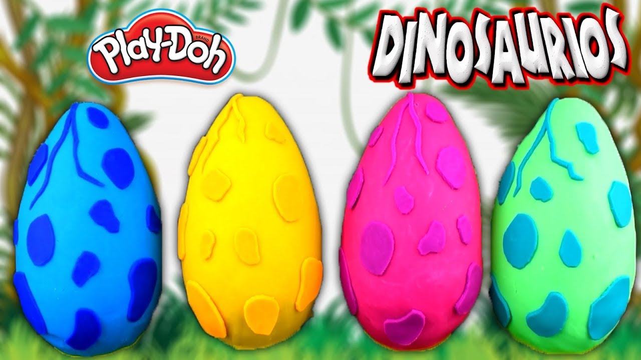 4 Huevos Sorpresas de Huevos de Dinosaurios en Español de Plastilina Play  Doh - YouTube