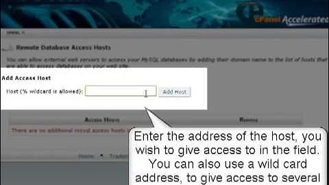 How to use the Remote MySQL feature in the cPanel Control Panel