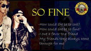 Guns 'n Roses - So Fine (Lirik \u0026 Terjemahan Indonesia)