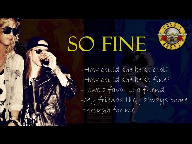 Guns 'n Roses - So Fine (Lirik u0026 Terjemahan Indonesia) class=