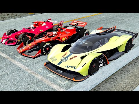 aston-martin-valkyrie-amr-pro-vs-ferrari-f1-2021-vs-ferrari-f1-2025-concept---spa