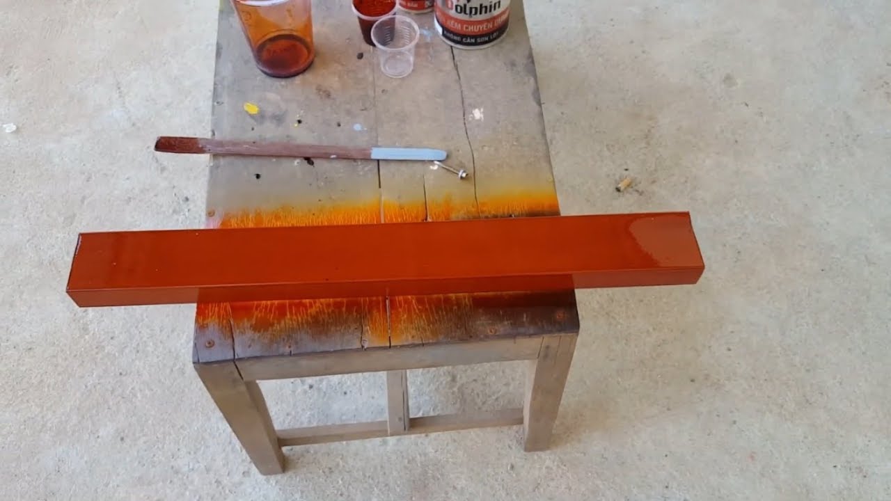 cách sơn sắt giả gỗ