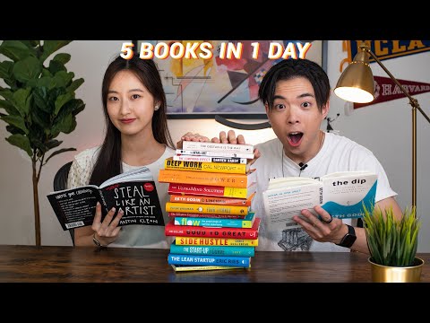 Reading 5 Books In 1 Day Challenge - Study With Me Vlog
