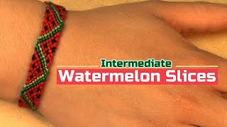 Friendship Bracelet: Watermelon Slices (intermediate)
