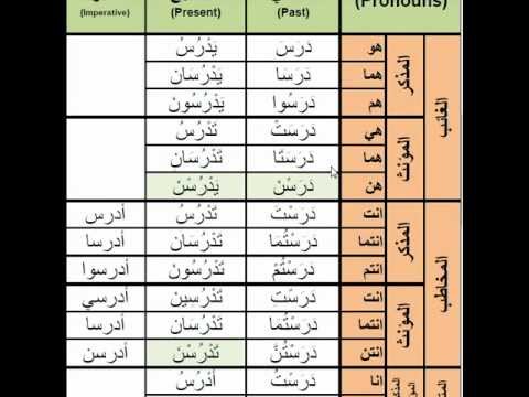 Arabic Verbs - 0010 darasa ( to study ) درس ِActive Voice Past, Present