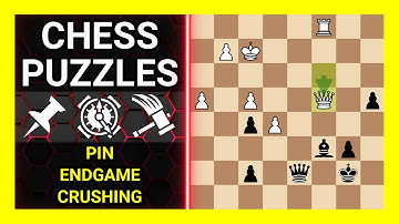 Chess Puzzles to Practice. Themes: Pin, Endgame, Crushing. Learn Chess