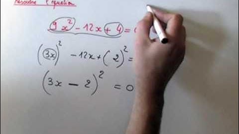 MATHS : Résoudre une equation avec  identites remarquables